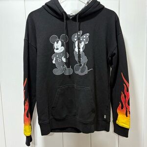 VANS x DISNEY MIckey & Minnie Mouse Hooded Sweatshirt Hoodie Skateboard Small